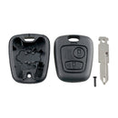 coque de clé pour Peugeot 206 206CC 206 Break boitier télécommande 2 boutons