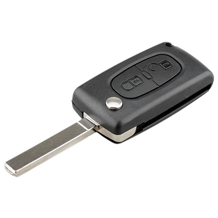 Jongo Coque Clé 2 Boutons Compatible Citroën C2, C3, Berlingo II - Boîtier Plip Télécommande CE0536