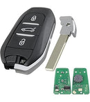 Clé Télécommande Peugeot Main Libre Peugeot 308 208 5008 2008 3008 3 boutons 4A AES Keyless Go