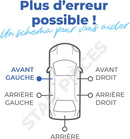 Barillet serrure de porte Avant Gauche compatible avec Citroën C2 C3 (2002-2010) avec 2 clés