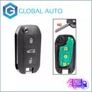 Clé télécommande vierge 4A AES Citroën C3 LOUNGE C4 CACTUS Berlingo Jumpy (2018-2024)