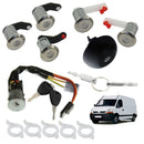 Kit Complet Neiman et Serrure pour Renault Master, Opel Movano, Nissan Interstar - Antivol de Direction, Bouchon de Trappe à Carburant, Clés, Barillets de Porte