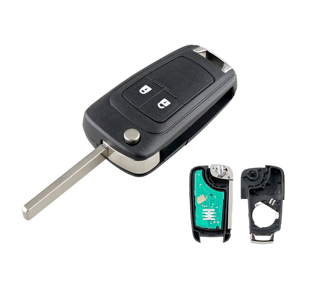 Telecomando a 2 tasti per Opel Insignia Vauxhall Astra j Meriva Zafira Movano Mokka Adam (433MHz ID46 Chip) (2 tasti Telecomando a 2 tasti per Opel Insignia Vauxhall Astra j Meriva Zafira Movano Mokka Adam (433MHz ID46 Chip) (2 tasti
