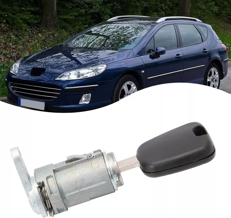 cylindre Barillet serrure de porte pour Peugeot 407 et 307 avant gauche avec 2 clés