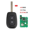 Clé Télécommande Vierge 4A AES Renault - Twingo 3, Traffic 3, Master 3, Kangoo 3, Clio 5 à programmer