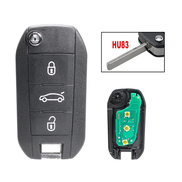 blank remote control key Peugot 208 308 2008 5008 3 buttons blank electronic ID46 HU83