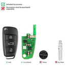clé télécommande universelle 3 boutons, 1, pour Audi A6L Q7, VVDI2, XKA600EN