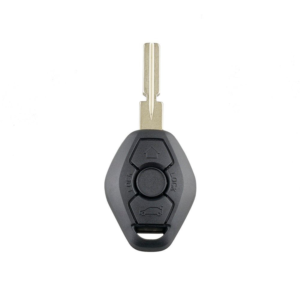 Coque De Clé De Remplacement Pour BMW - Compatible Série 3 E36/E46, Série 5 E39, Série 7 E38, Z3 - 3 Boutons, Avec Lame Vierge