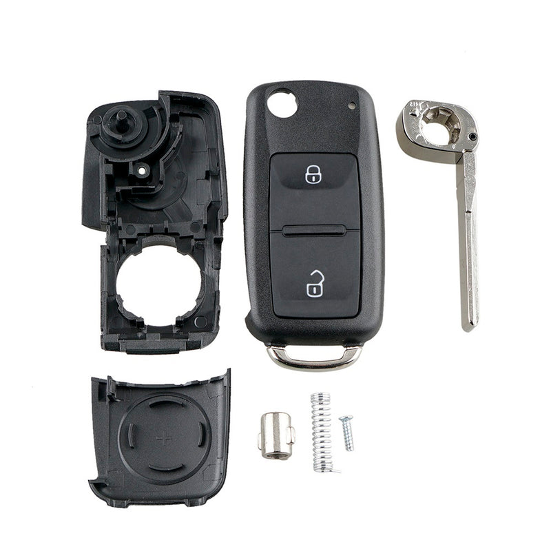 Coque de clé Volkswagen Seat Skoda boitier télécommande 2 boutons Golf Polo Bora Ibiza ...