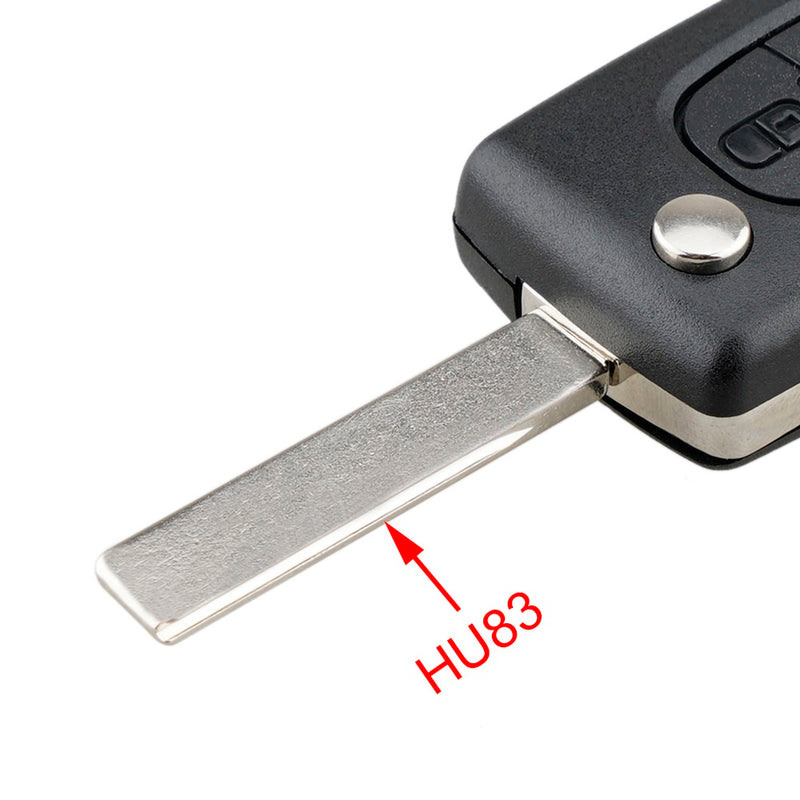 Taille -complet télécommande clé Fob ASK 434MHz ID46 puce pour Peugeot Taille -complet télécommande clé Fob ASK 434MHz ID46 puce pour Peugeot