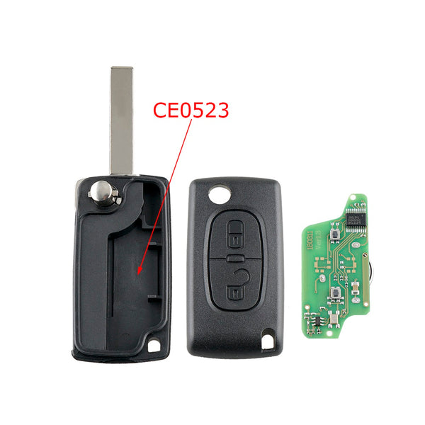 blank remote control key Citroen C4 C5 C4 Picasso Peugeot 407 Partner 2 buttons blank electronic ID46 0523 ASK HU83