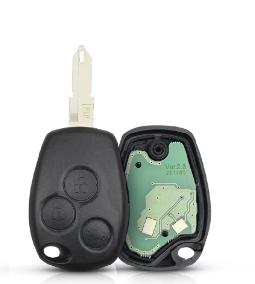 Jingyuqin – clé télécommande à 2 boutons, 433MHz, transpondeur  PCF7947/7946/4A, pour voiture Renault Duster, Modus