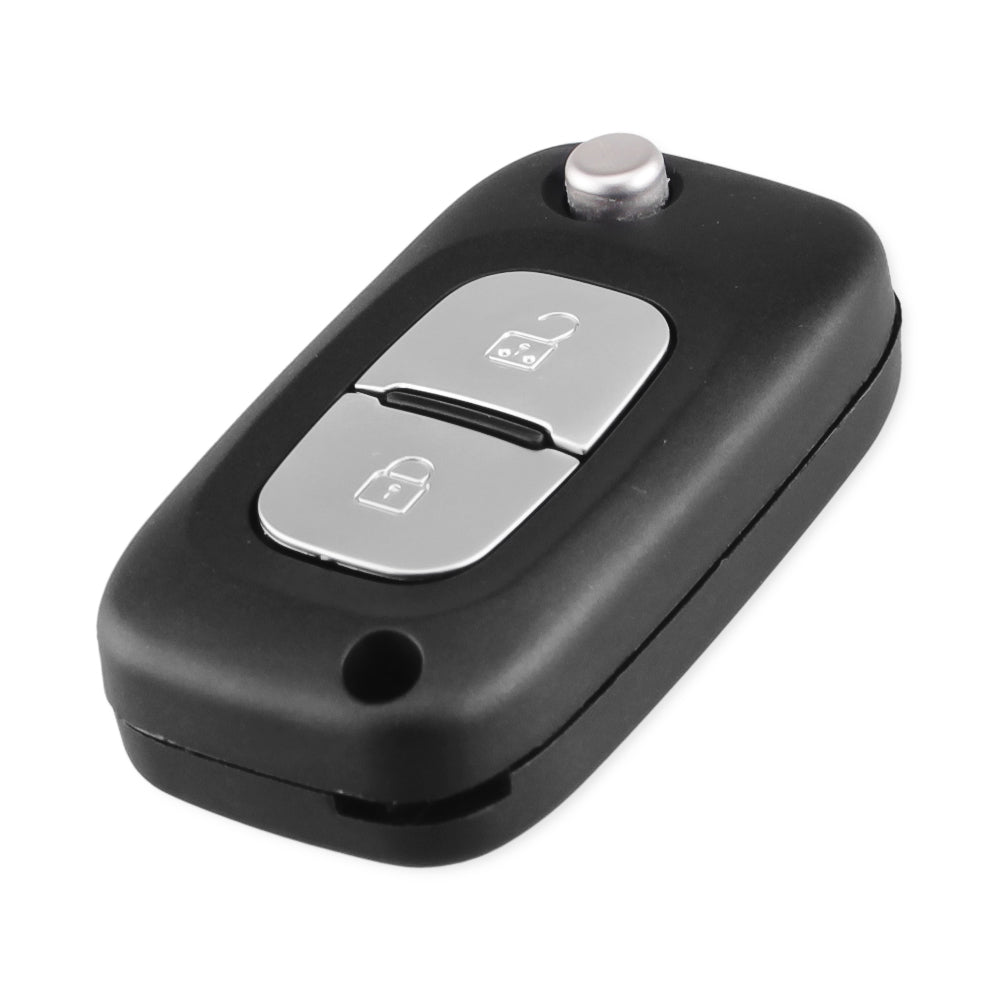 HooRLZ R-enault - Custodia chiave R-enault Twingo Kangoo Clio Modus Twingo 2, guscio chiave Kangoo con 2 pulsanti