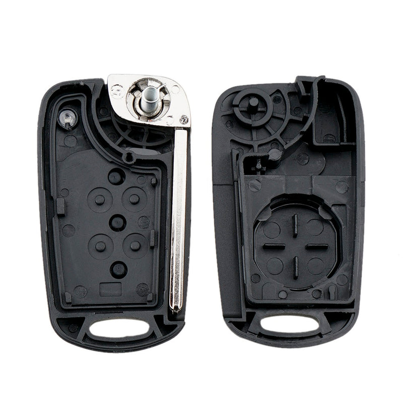 Jingyuqin – housse de clé télécommande à 3/4 boutons pour Hyundai IX35 i20,  3 boutons, lame non coupée - AliExpress