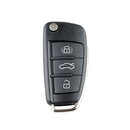 Coque plip boitier clé AUDI A2 A3 A4 S4 A6 S6 Q3 Q5 Q7 R A1 S4 RS3 3 boutons 