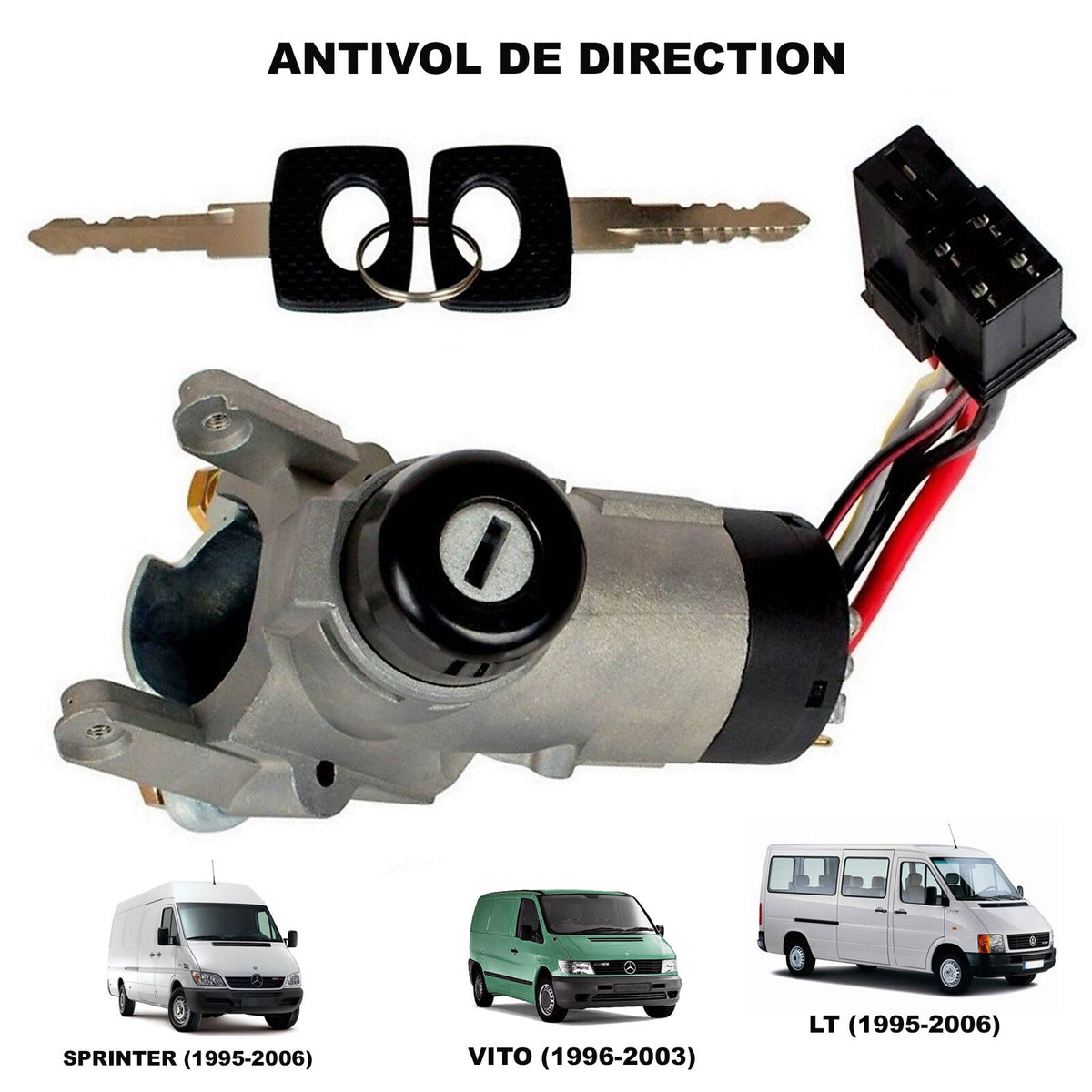 Neiman Antivol De Direction Pour Nissan Micra K11 (1992-2003) - Neuf, Clé De Contact
